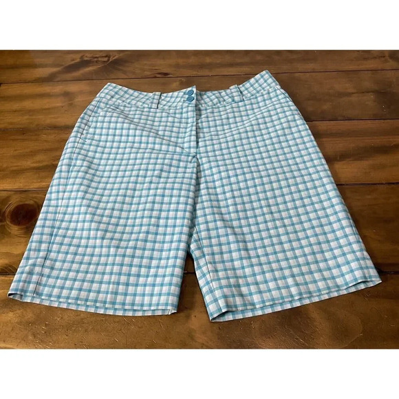 Nike Golf Shorts Adult Size M Blue Dri-Fit Breathable 10in Inseam Standard Fit - Picture 1 of 9